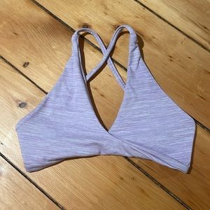 Crop Shop Boutique Sierra Lavender Marl Sports Bra